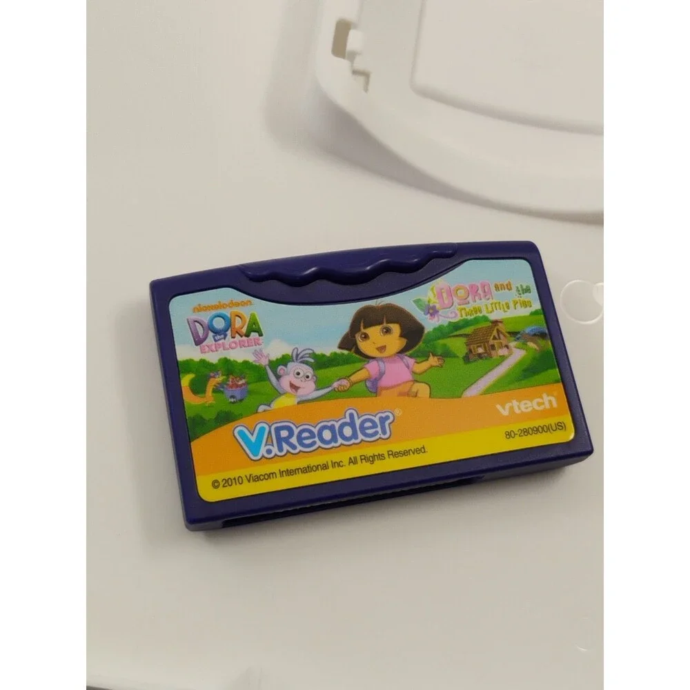 VTECH V.READER Interactive E-Reading System Game DORA and The 3 Little Pigs